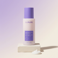 goPure Belly Firming Cream with a swirl of cream