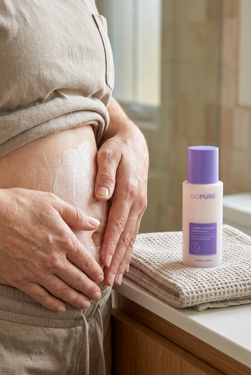goPure Belly Firming Cream — Tighten & Smooth for Stretch Marks, 4.25 fl oz