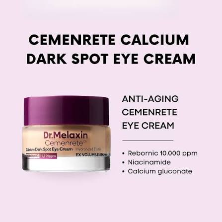 Dr.Melaxin Calcium Dark Spot Eye Cream 15g — Niacinamide & Calcium Gluconate for Dark Circles, Under-Eye Bags & Sagging