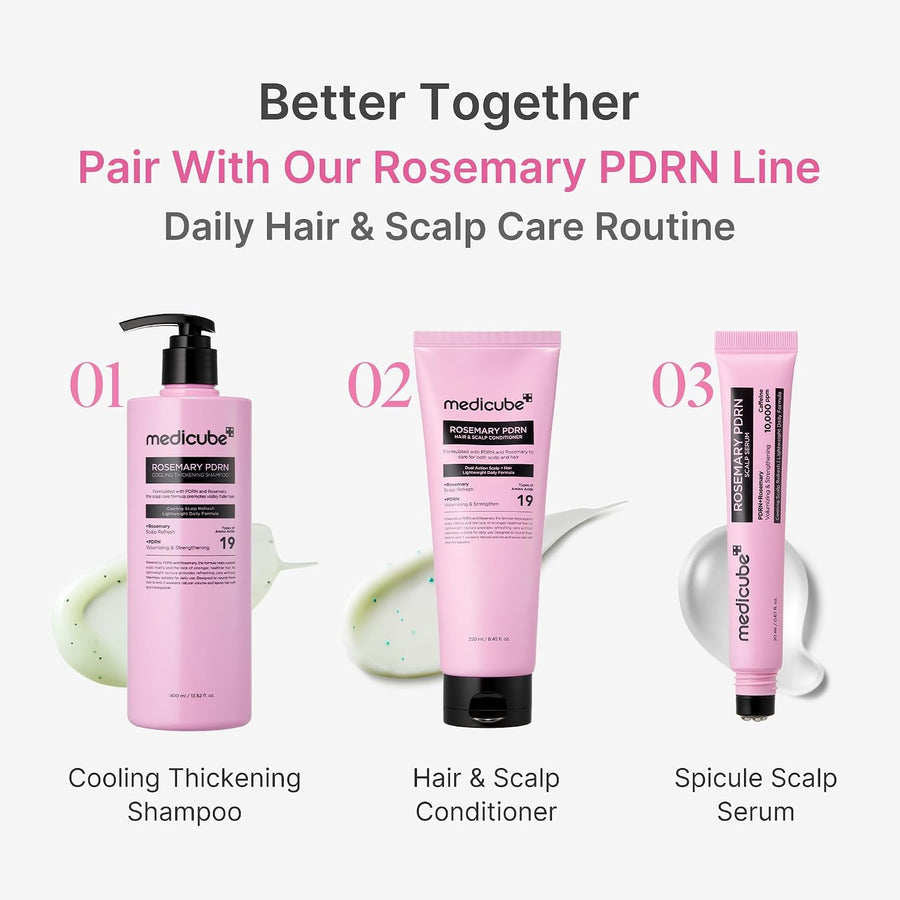 medicube Rosemary PDRN Hair Care Set – Shampoo, Conditioner & Cooling Scalp Serum